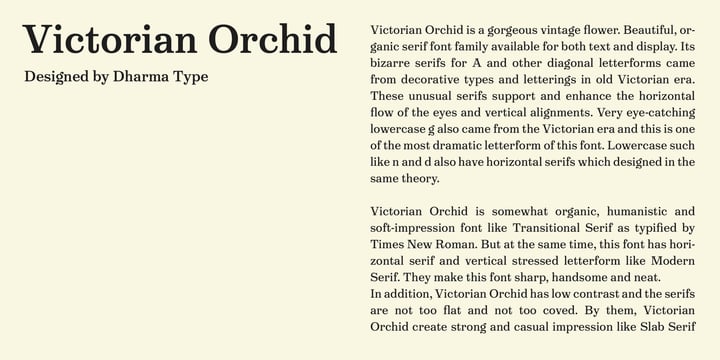 Victorian Orchid Font Poster 1
