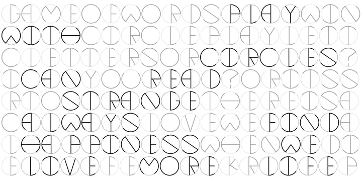 Circle typeface Font Poster 6