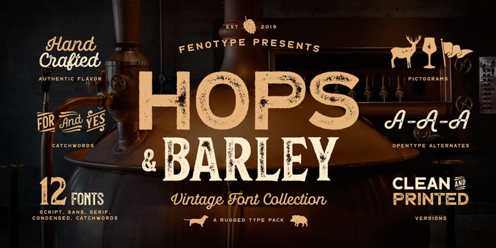 Hops And Barley Font Poster 9