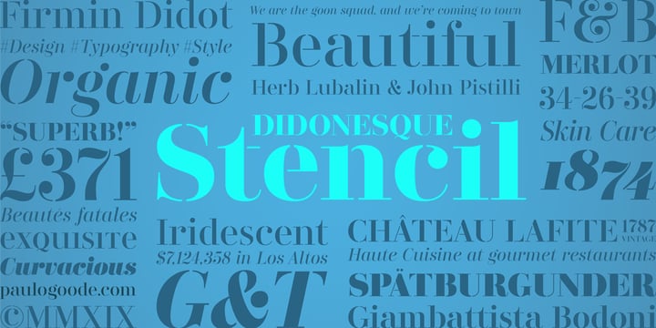 Didonesque Stencil Font Poster 6