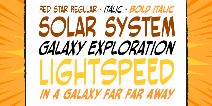 Red Star Font Poster 2