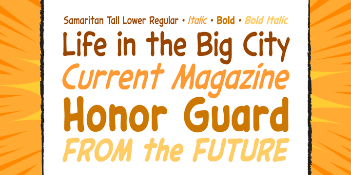 Samaritan Tall Lower Font Poster 2