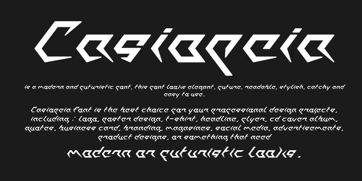 Casiopeia Font Poster 4