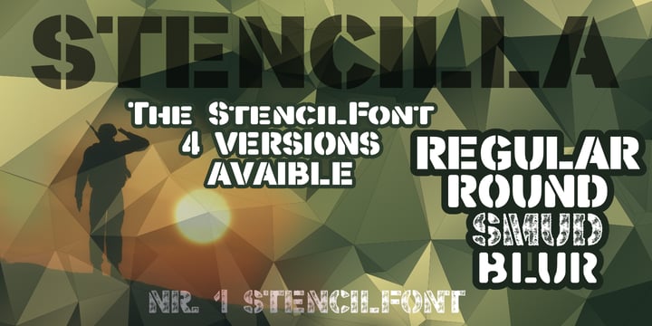 Stencilla Font Poster 1