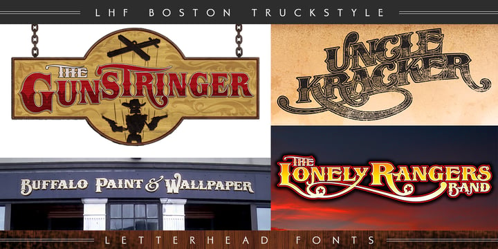 LHF Boston Truckstyle Font Poster 3