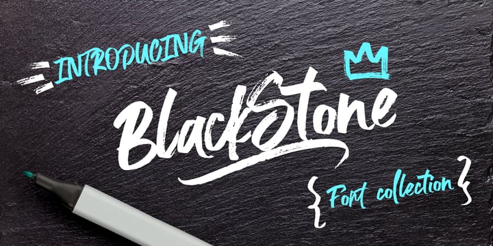 Black Stone Marker Font Poster 1