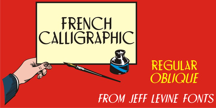 French Calligraphic JNL Font Poster 1