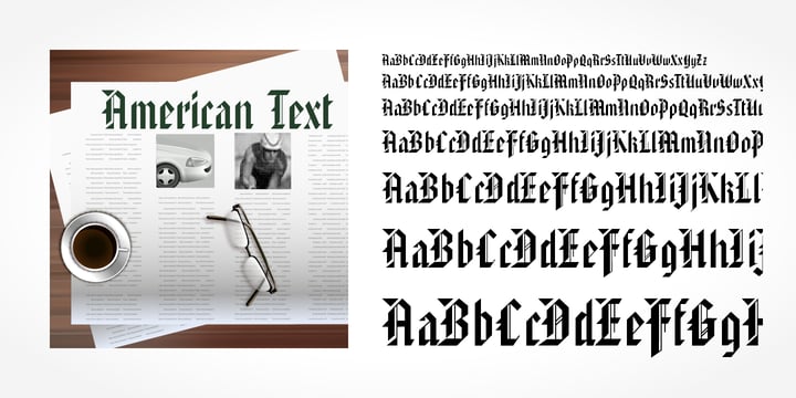 American Text Font Poster 1