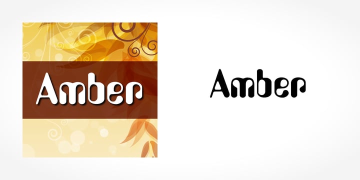 Amber Font Poster 5