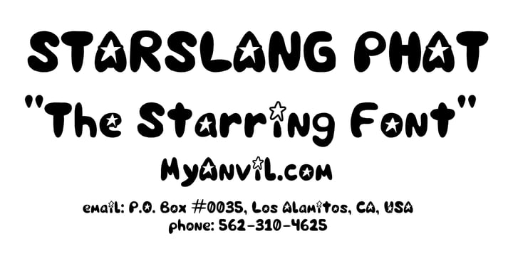 Starslang Phat Font Poster 1