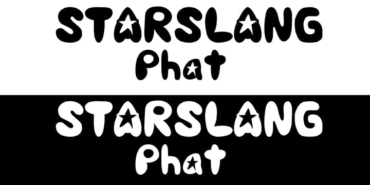 Starslang Phat Font Poster 2