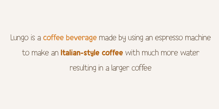 Caffe Lungo Font Poster 3
