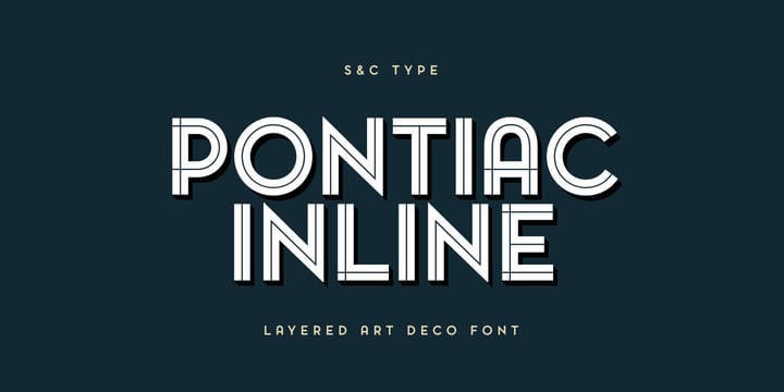 Pontiac Inline Font Poster 1