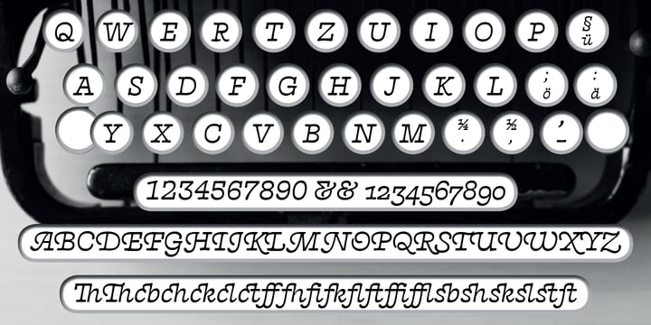French Typewriter Font Poster 1