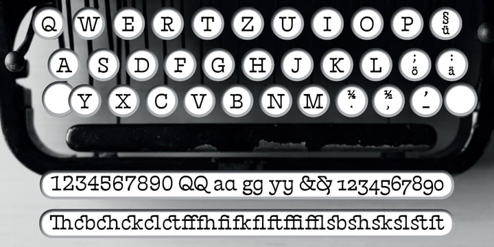 French Typewriter Font Poster 2