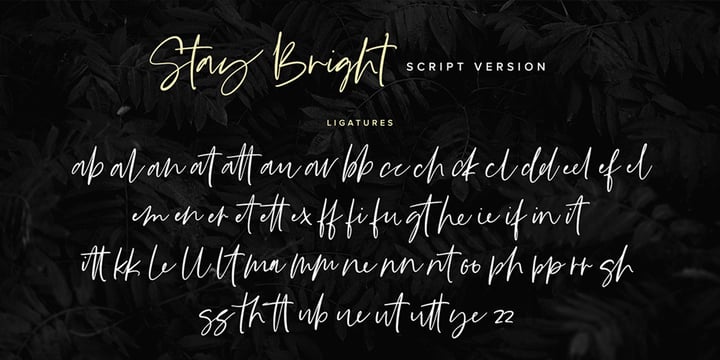 Stay Bright Font Poster 7