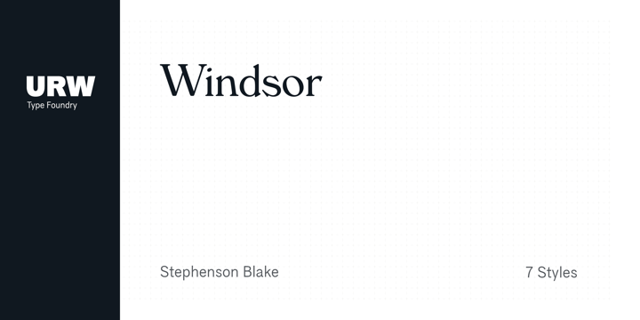 Windsor Font Poster 1