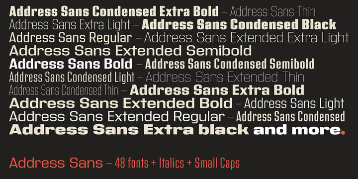 Address Sans Pro Font Poster 2