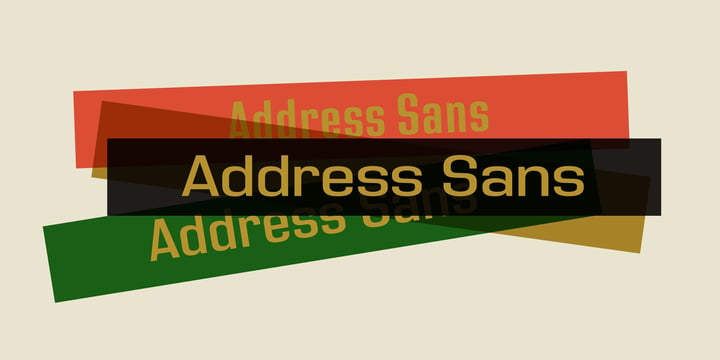 Address Sans Pro Font Poster 8