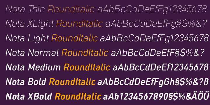 Nota Rounded Font Poster 1