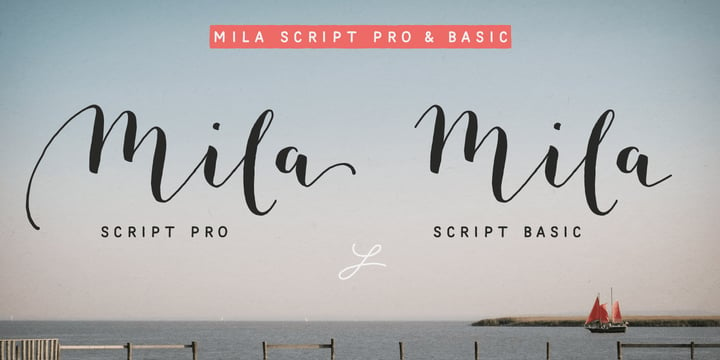 Mila Script Pro Font Poster 5