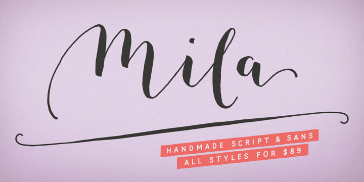 Mila Script Pro Font Poster 1