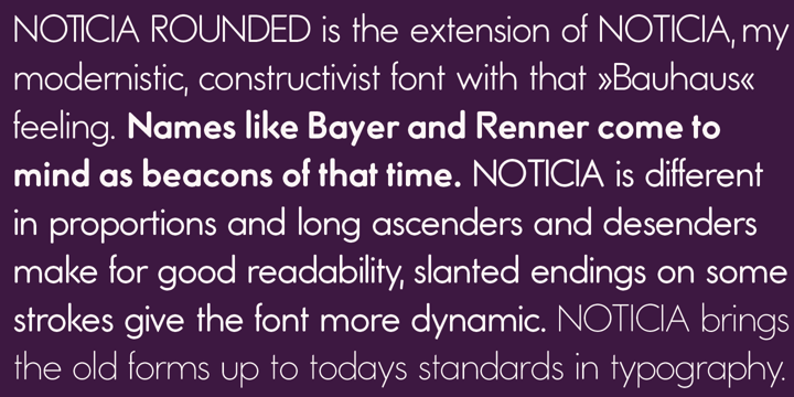 Noticia Rounded Font Poster 3