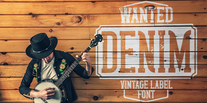 Wanted Denim Font Poster 4