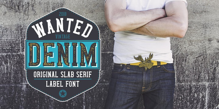 Wanted Denim Font Poster 5