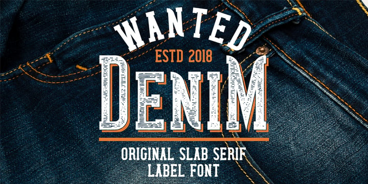 Wanted Denim Font Poster 8