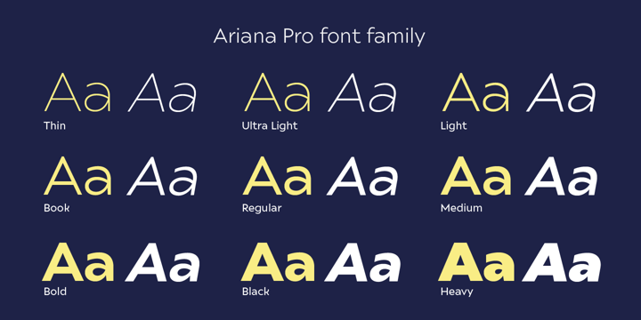 Ariana Pro Font Poster 11