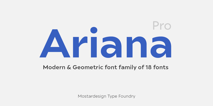 Ariana Pro Font Poster 1