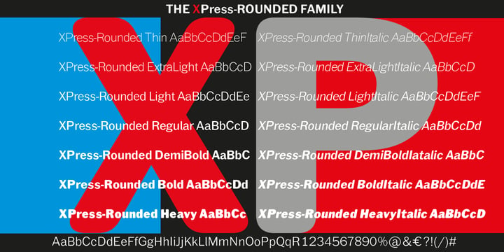 Xpress Rounded Font Poster 4