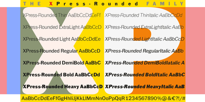 Xpress Rounded Font Poster 3