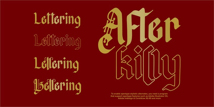 Afterkilly Font Poster 3