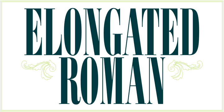 Elongated Roman Font Poster 5