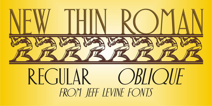 New Thin Roman JNL Font Poster 1