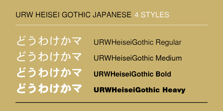 URW Heisei Gothic Font Poster 3
