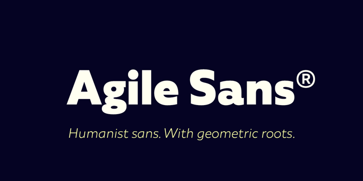 Agile Sans Font Poster 1