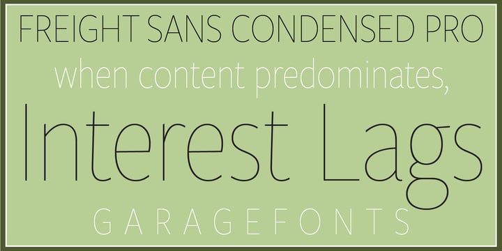 Freight Sans HCnd Pro Hairlines