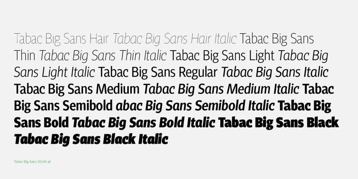 Tabac Big Sans Font Poster 4