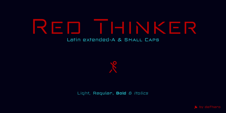 Red Thinker Font Poster 1