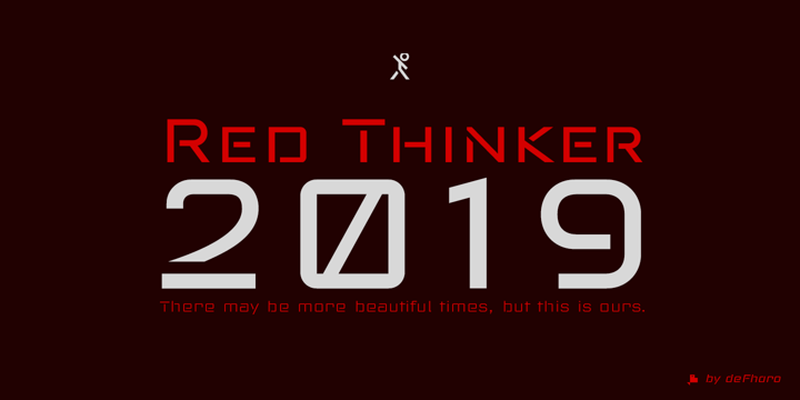 Red Thinker Font Poster 4