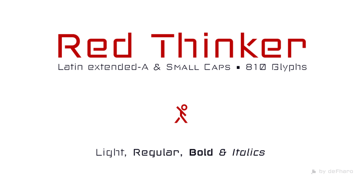 Red Thinker Font Poster 8