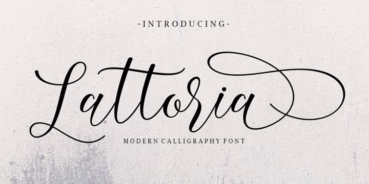 Lattoria Script Font Poster 5