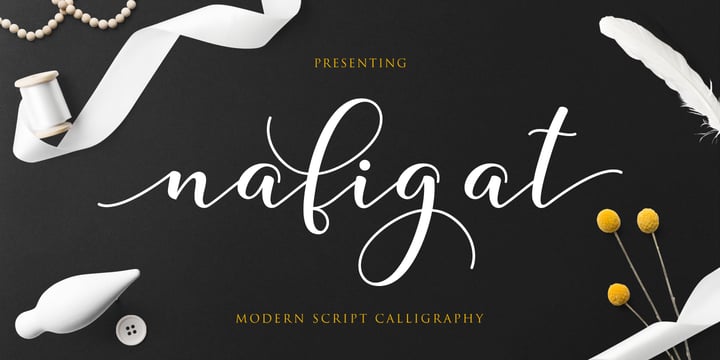 Nafigat Script Font Poster 5