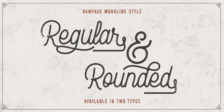 Rampage Monoline Font Poster 10
