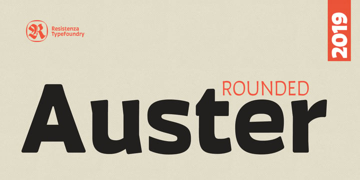 Auster Rounded Font Poster 1
