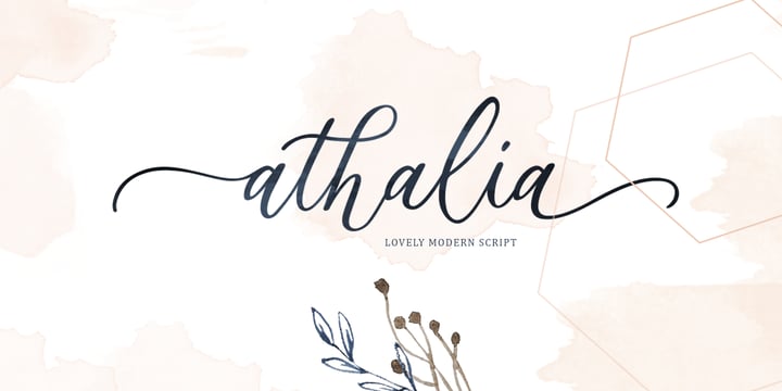 Athalia Script Font Poster 6