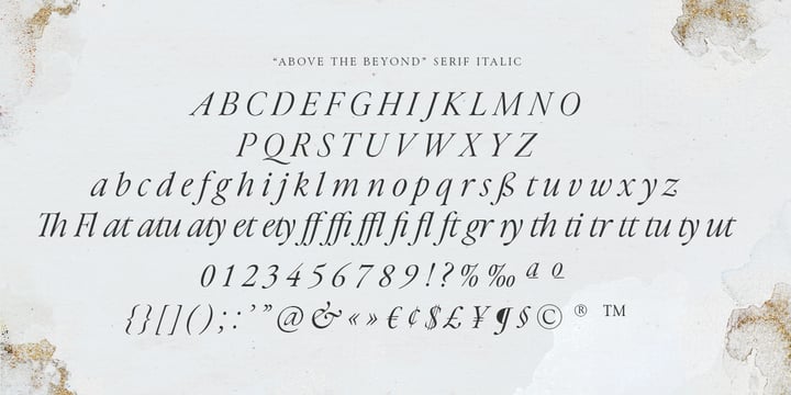 Above the Beyond Font Poster 10